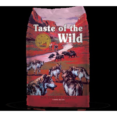 Diamond Pet Foods Taste of the Wild Canyon Canine Intl - Премиум храна, подходяща за кучета във всички фази на развитие от кученце до възрастно куче с месо от глиган, 2 кг