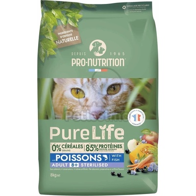 Pro-Nutrition PureLife Sterilized 8+ суха храна за котки 8 кг