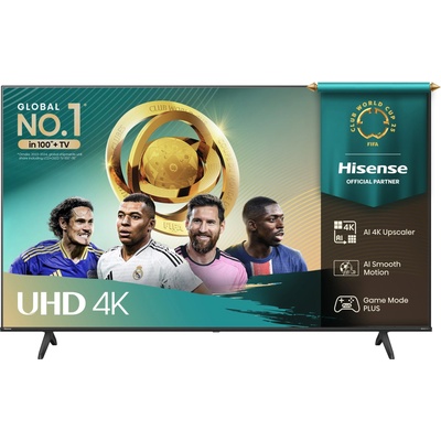 Телевизор Hisense 75" A6Q, 4K Ultra HD 3840x2160, DLED, DFA, Precision Colour, HDR 10+, HLG, Dolby Vision, Light sensor, Smart TV, WiFi, BT, AnyView Cast, Gaming Mode, 1xHDMI2 eArc, 3xHDMI, 2xUSB, LAN, CI+, DVB-T2/C/S2, Black (75A6Q)