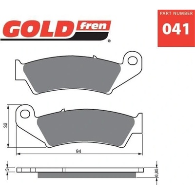 Přední brzdové destičky Goldfren Honda XL 650 V Transalp 2000-2007 směs AD