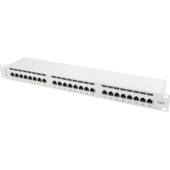 Lanberg patch panel 24 port 1U CAT. 6 shielded, grey (PPS6-1024-S)