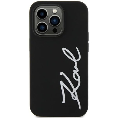 KARL LAGERFELD KLHCN61SKSVGK iPhone 11 / Xr 6, 1" черен твърд силиконов калъф Silicone Signature (KLHCN61SKSVGK)