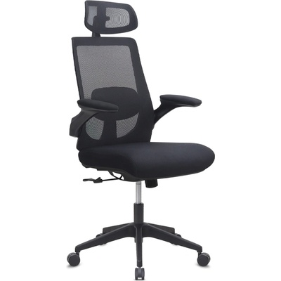 TopMebel Офисен стол Belora с мрежеста материя в черен цвят 63.5x62x117/127см