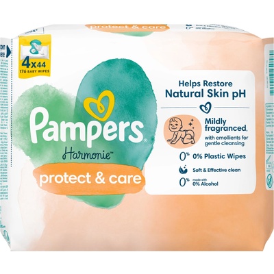 Pampers Мокри кърпички Pampers Harmonie Protect & Care 176бр (8700216250580)