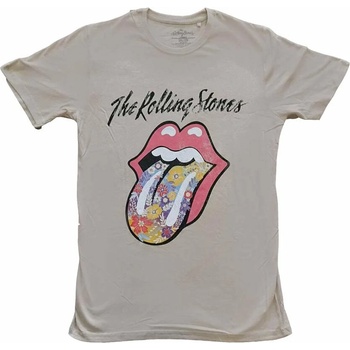 The Rolling Stones Риза Flowers Tongue Unisex Sand M (RSTS177MS02)