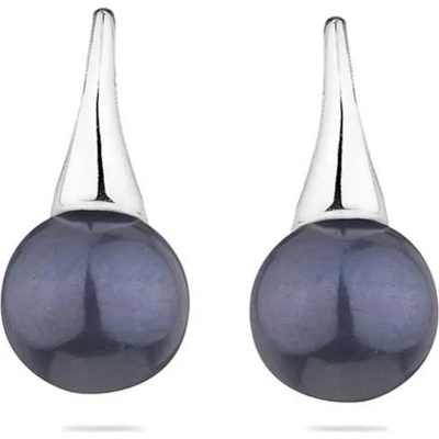 Swan Сребърни обици със сладководни черни перли CAA094EB Swan