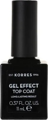 KORRES Топ Лак с гел ефект , Korres Gel Effect Nail Colour Top Coat 11ml