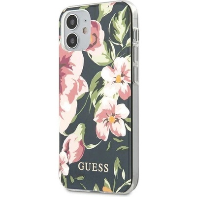 GUESS Калъф за телефон Guess N°3 Flower Collection за iPhone 12 Мini, тъмносин (3700740482117)