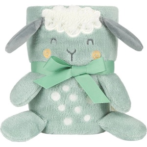 KikkaBoo Бебешко одеяло с 3D бродерия Kikkaboo - Sleepy Sheep (31103020170) - bobybaby