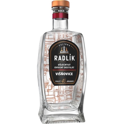 Radlík Višňovice 45% 0,5 l (čistá fľaša)