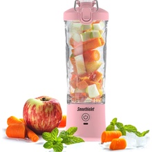 SmoothieJet přenosný USB smoothie mixér 600 ml - voděodolný - model 2023 Světle růžová