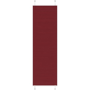 vidaXL Плисирана щора, бордо червена, 55x200 см, ширина на плата 54, 4 см, полиестер (4015253)