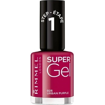 Rimmel London RIMMEL Super Gel, lak na nechty s 3D efektom 025 Urban Purple, 12 ml, 025 Urban Purple