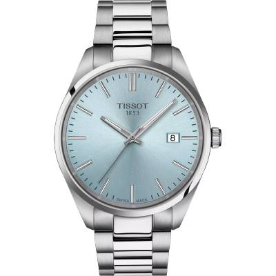 Tissot Мъжки часовник Tissot PR 100 40mm 150.410. 11.351. 00, Сребрист / Син (TIS150.410.11.351.00)