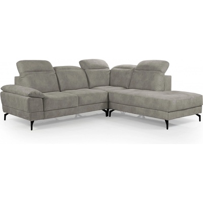 TEDIVA Десен ъглов диван infinity с електрически релакс механизми - сиво (mmpicdlrx-clo87)