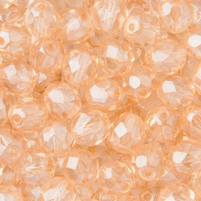 Manumi Brúsené koráliky 8mm Transparent Champagne - 110 ks
