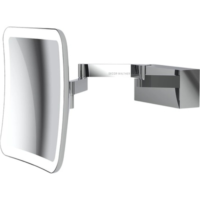 Decor Walther Увеличително козметично огледалце x5 Vision квадратно стенно хром (0123200)