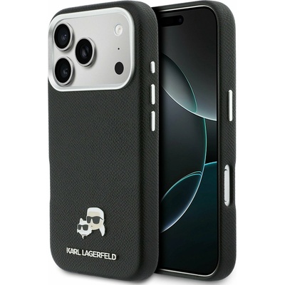 KARL LAGERFELD PU Karl and Choupette Heads Pins MagSafe Задний Чехол за iPhone 17 Pro Max Black Karl Lagerfeld | Cheren | МЪЖЕ | UNI