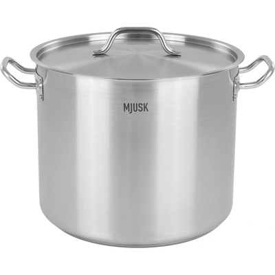 MJUSK Vysoký hrniec s objemom 30,5 l a priemerom 360 mm s vekom z nehrdzavejúcej ocele 23630