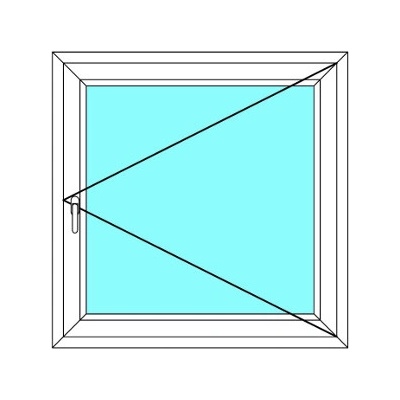 Aluplast Plastové okno Ideal 4000 Jednodílné Otevírací 40x70 Bílá - Mahagon