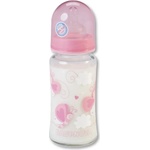 Baby-Nova Стъклено шише Baby Nova - 230 ml, розово (44240) - baby