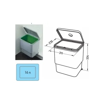 Кухненски кош за вграждане под мивка Alpro