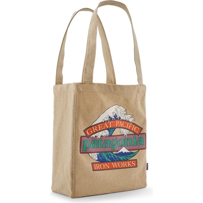Patagonia Чанта за рамо Patagonia Recycled Market Tote Shoulder bag - Great Waves: Classic Tan - размер One Size (510-6909-0111)