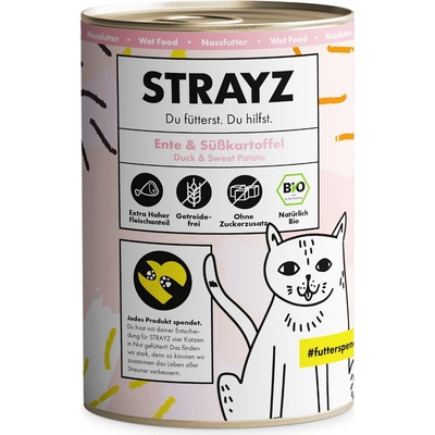 STRAYZ BIO 24 x bio kuracie & bio cuketa 400 g