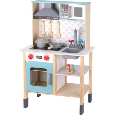 Tooky toys Дървена детска кухня с аксесоари, Детски свят (th870)