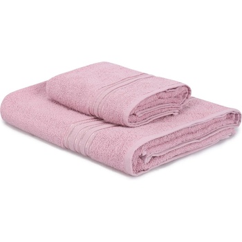 Foutastic Розови памучни кърпи и хавлии за баня в комплект от 2 Dora - Foutastic (925WTN1112)