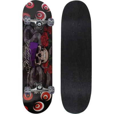 SPARTAN Скейтборд SPARTAN Super Board - Черен рицар, 78х20см