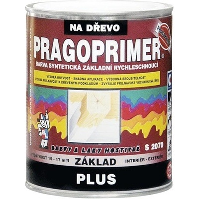 Pragoprimer Plus S 2070 / 0100 bílá 4 l Základní barva na dřevo