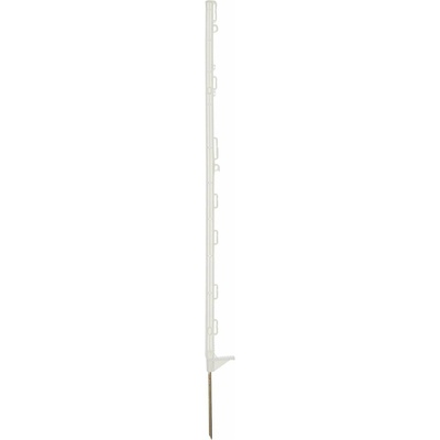Sloupek plastový pro elektrický ohradník, délka 105 cm, 9 oček, bílý
