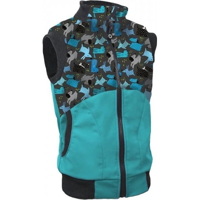 Unuo Chlapecká softshellová vesta s fleecem pejsci – Zboží Dáma