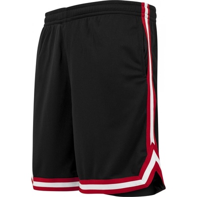 Stripes Mesh shorts blkredwht