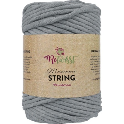 ReTwisst Macrame String 5 mm 06 šedá