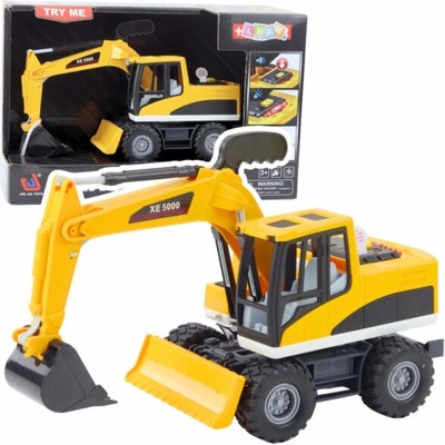 LeanToys RYPADLO BULDOZER RYPADLO-BULDOZER POHYBLIVÁ LŽÍCE SVĚTLA KABINY ZVUKY
