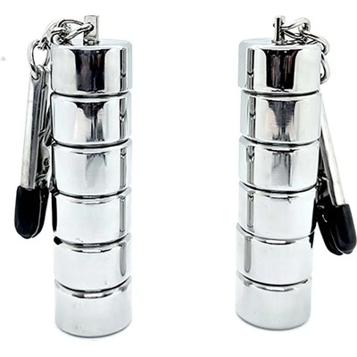 Black Label Nipple Clamps with 6 Stackable Magnetic Weights