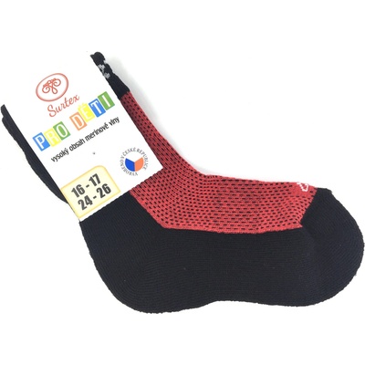 Surtex ponožky 70% Merino Červené