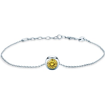 SAVICKI Narukvica The Journey: bijelo zlato, žuti laboratorijski dijamant