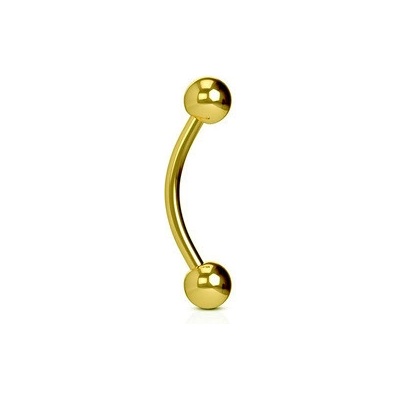 Šperky4U piercing do obočí pozlacený OB01089-1610