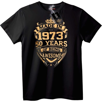 NOONEBRAND Тениска 50 Години Страхотност - L, Black