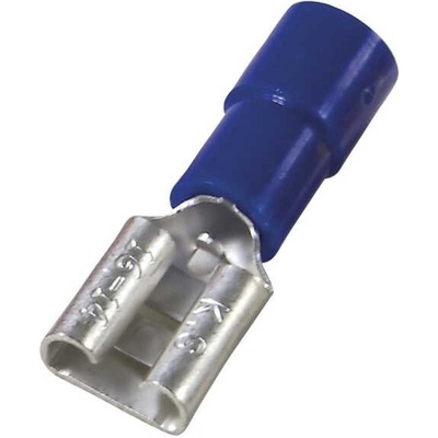 340394 Objímka plochá s PC izolací 1,5 - 2,5 mm2, 6,3 x 0,8 modrá, Haupa