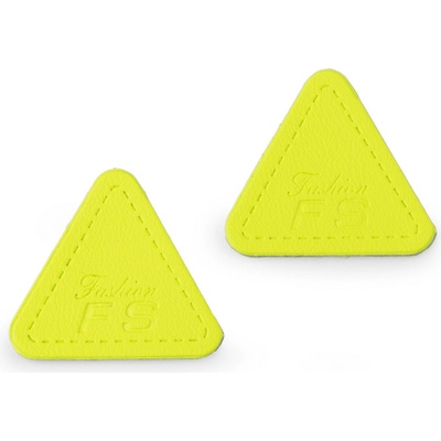Ozdoba / nášivka / ochrana švů na oděvy 25 mm - žlutá neon (10 ks)