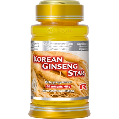 Starlife Korean Ginseng Star pre vitalitu a radosť zo života 60 kapsúl