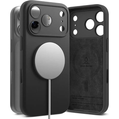 Ringke Силиконов магнитен MagSafe калъф Ringke за iPhone 17 Pro Max - черен (8800328810402)