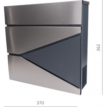 Poštovní schránka, A4, AISI410/pozink, RAL7016