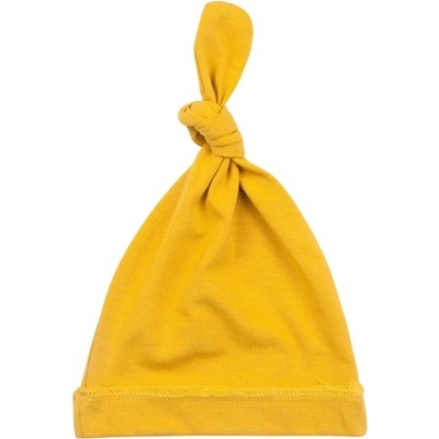 Timboo Novorozenecká čepička s uzlem Ocher