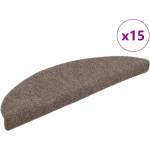 vidaXL Изтривалки за стълби, самозалепващи се, 15 бр. , 56x17x3 см, бежови, полукръгли