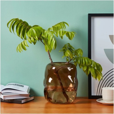 | Eglo 421238 - Sklenená váza MAROSAVA 23x20 cm hnedá/dymová | 421238